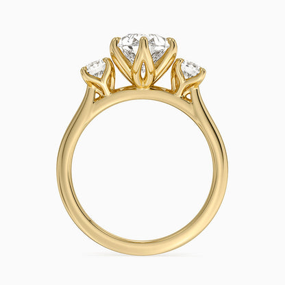 Elodie Perfect Fit Three Stone Diamond Ring (1/2 ct. tw.) - Pear Center Stone