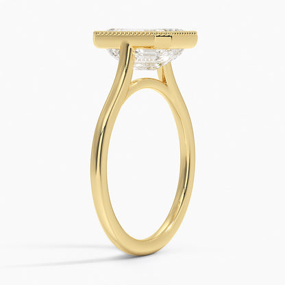 Margot Bezel Ring - Emerald Cut Center Stone