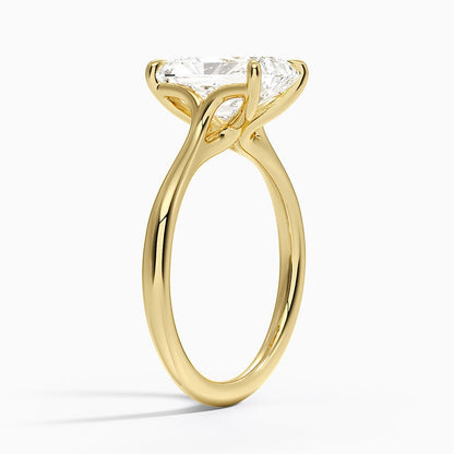 Freesia Cathedral Solitaire Ring - Radiant Cut Center Stone