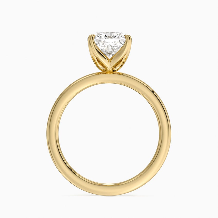 2mm Petite Elodie Perfect Fit Solitaire Ring - Cushion Cut Center Stone