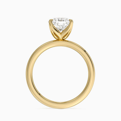 2mm Petite Elodie Perfect Fit Solitaire Ring - Cushion Cut Center Stone
