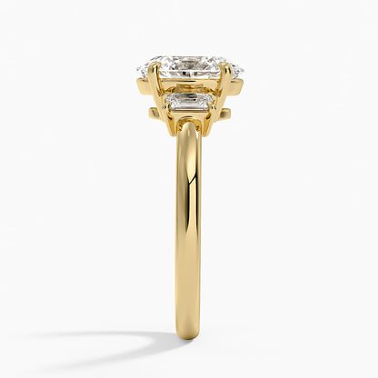 Petite Rhiannon Three Stone Diamond Ring (1/4 ct. tw.) - Oval Cut Center Stone