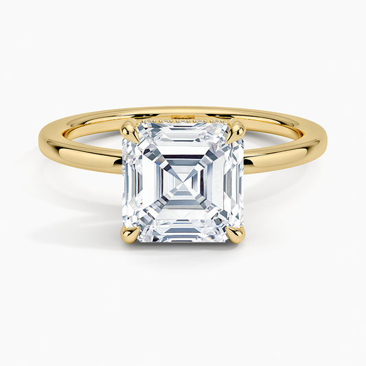 Lumiere 1.5mm Diamond Ring - Asscher Cut Center Stone