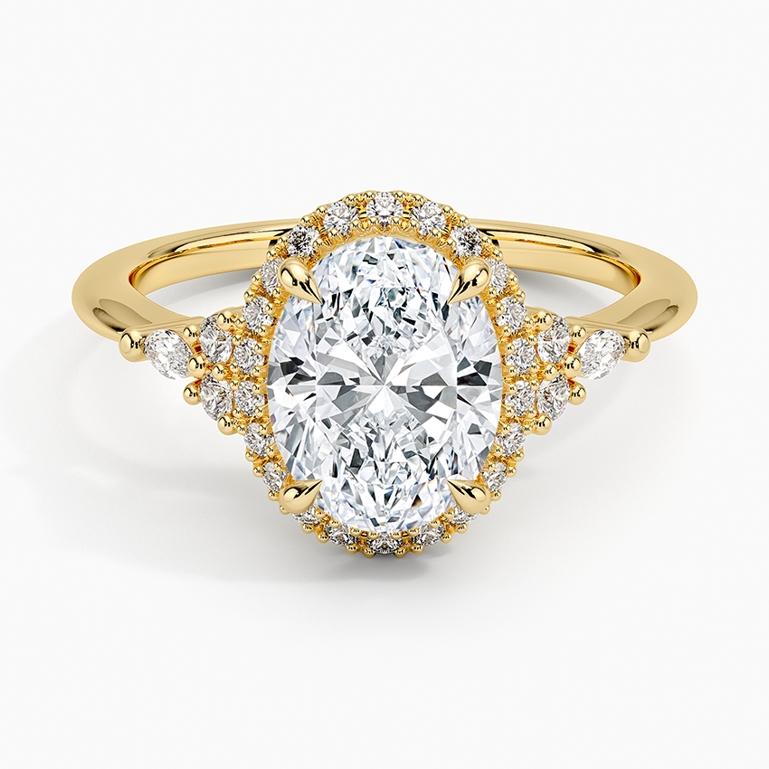 Nadia Halo Diamond Ring (1/4 ct. tw.) - Oval Cut Center Stone