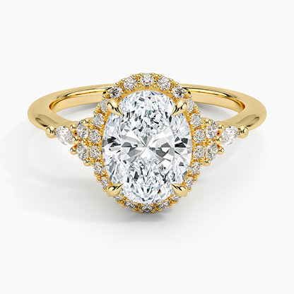 Nadia Halo Diamond Ring (1/4 ct. tw.) - Oval Cut Center Stone