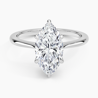 Elle Solitaire Ring - Marquise Center Stone