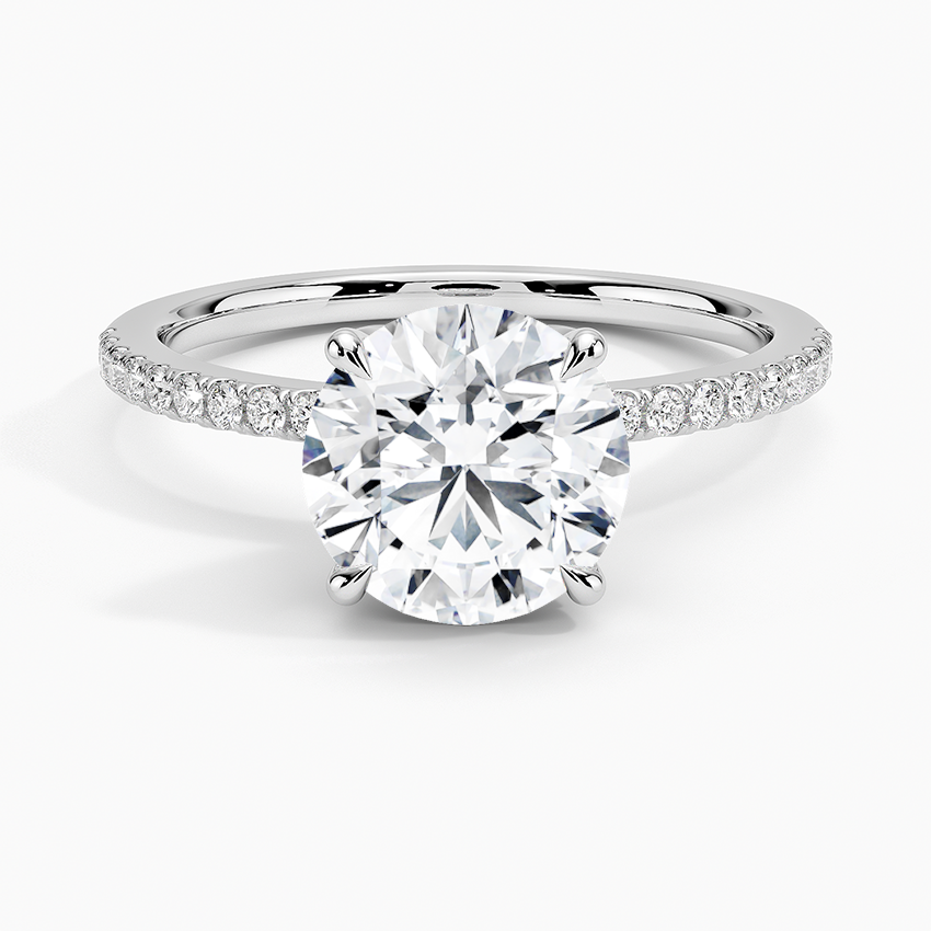Luxe Petal Diamond Ring - Round Center Stone
