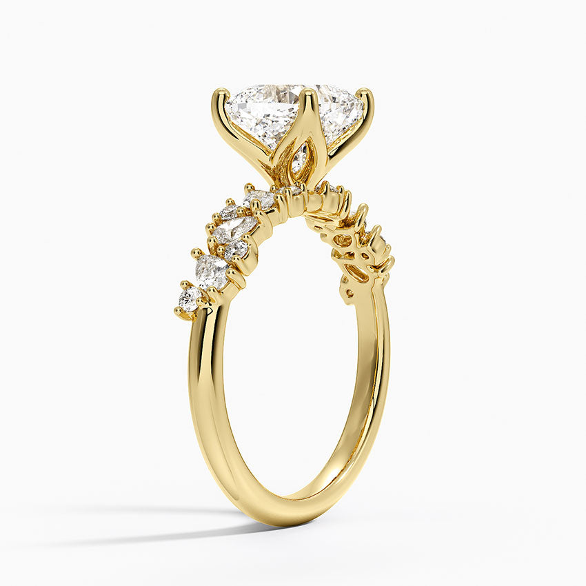 Olivetta Diamond Ring - Cushion Cut Center Stone