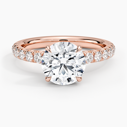 Luxe Amelie Diamond Ring (3/8 ct. tw.) - Round Center Stone