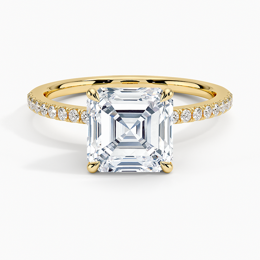 Luxe Petal Diamond Ring - Asscher Cut Center Stone