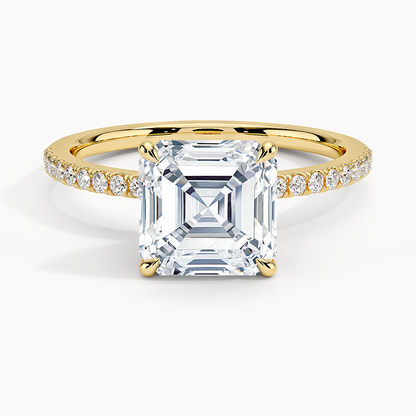 Luxe Petal Diamond Ring - Asscher Cut Center Stone