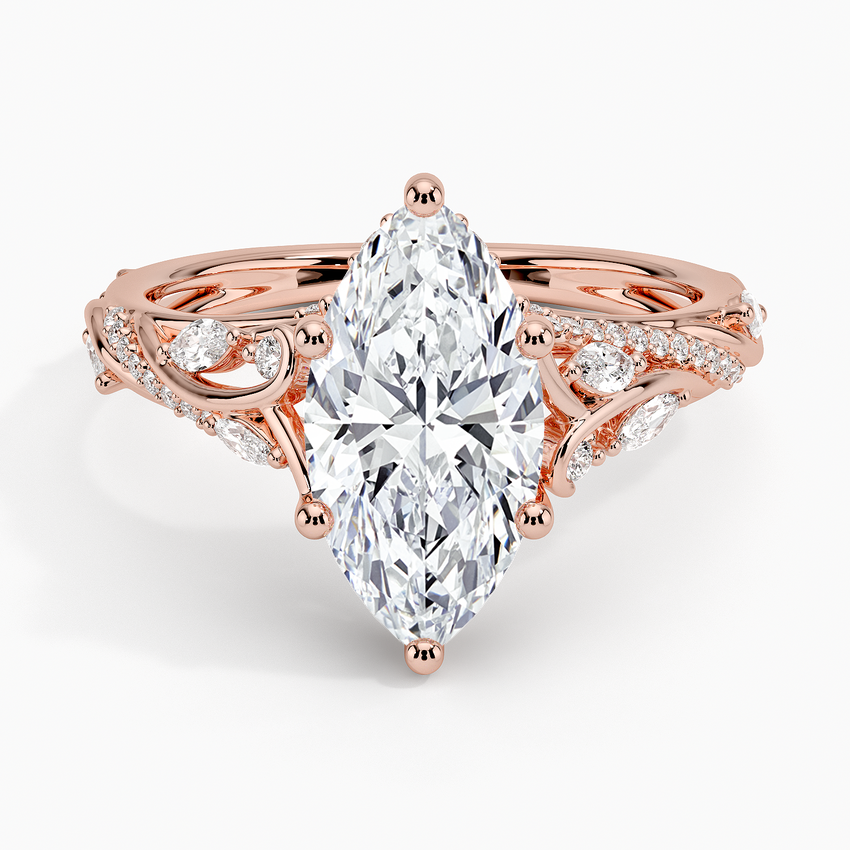 Begonia Vine Diamond Ring (1/2 ct. tw.) - Marquise Center Stone