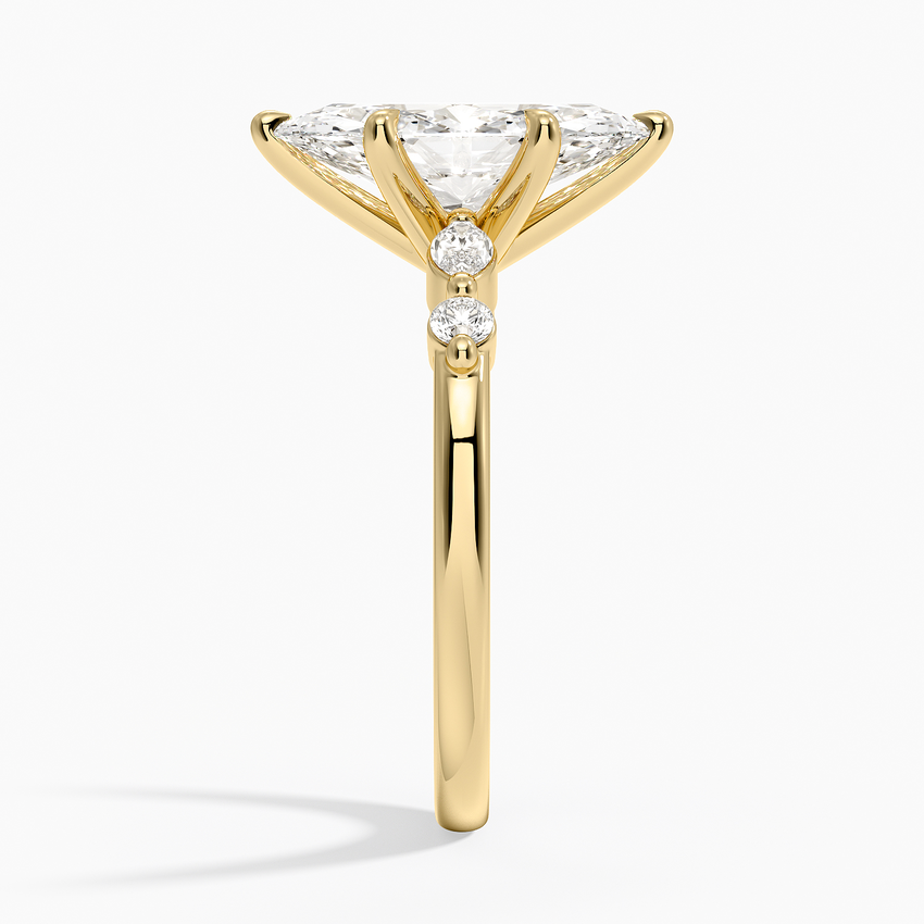Versailles One-Quarter Coverage Diamond Ring - Marquise Center Stone