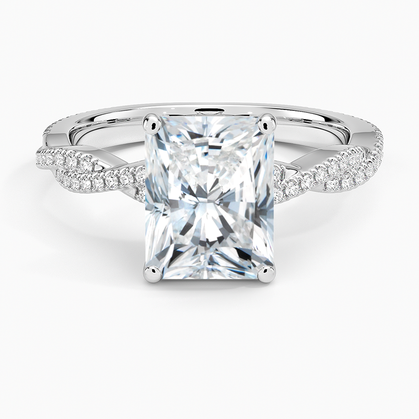 Petite Luxe Twisted Vine Diamond Ring (1/4 ct. tw.) - Radiant Cut Center Stone