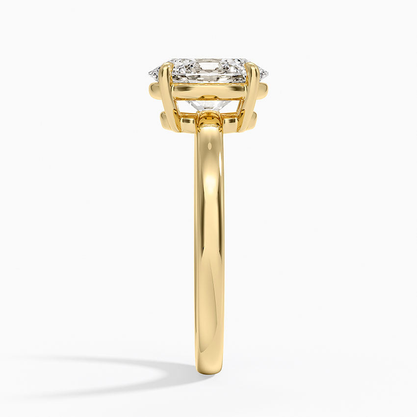 Dara Low-Profile Solitaire Ring - Oval Center Stone