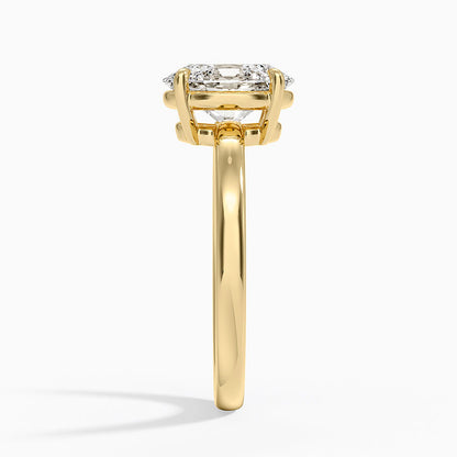 Dara Low-Profile Solitaire Ring - Oval Center Stone