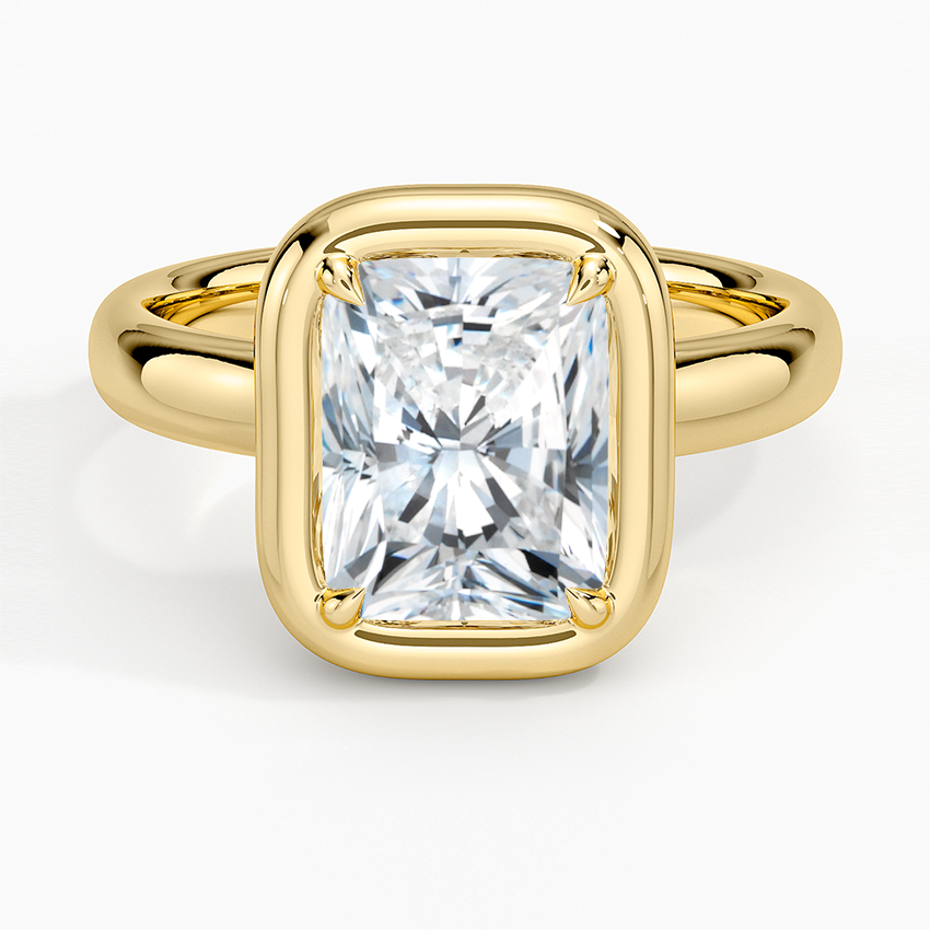 Andrea Bezel Prong Ring - Radiant Cut Center Stone