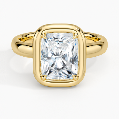 Andrea Bezel Prong Ring - Radiant Cut Center Stone