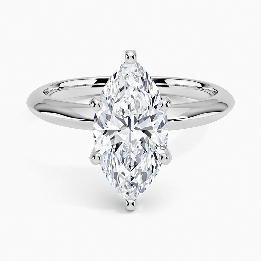 Classic Six-Prong Solitaire Ring - Marquise Center Stone