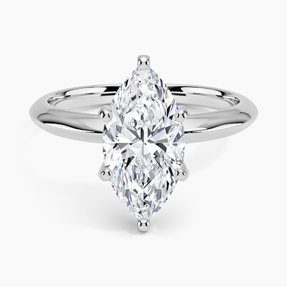 Classic Six-Prong Solitaire Ring - Marquise Center Stone