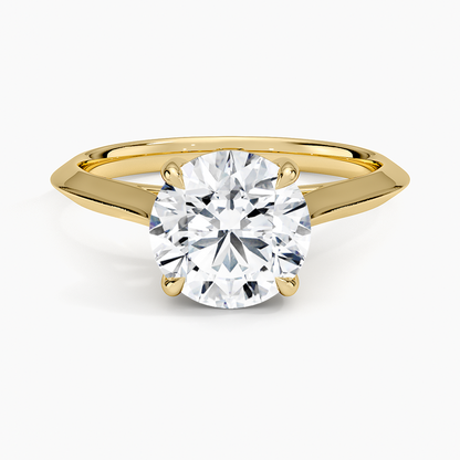 Piper Knife Edge Solitaire Ring - Round Center Stone