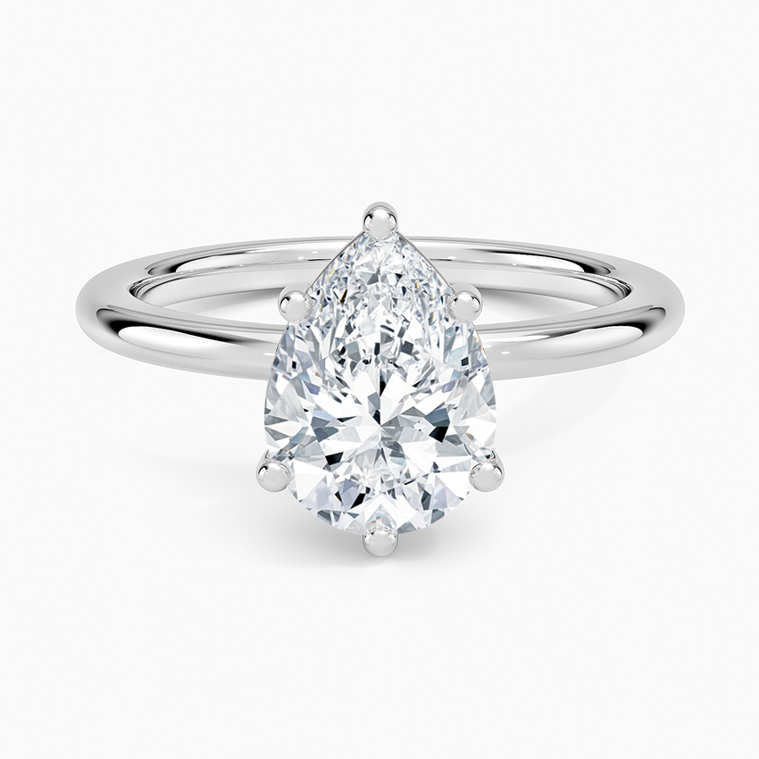 Sydney Perfect Fit 2mm Solitaire Ring - Pear Center Stone