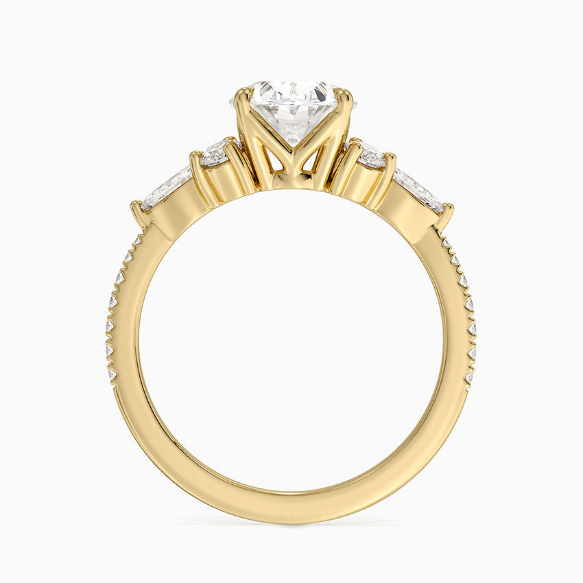 Luxe Nadia Pavé Diamond Ring (1/2 ct. tw.) - Oval Cut Center Stone