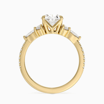 Luxe Nadia Pavé Diamond Ring (1/2 ct. tw.) - Oval Cut Center Stone