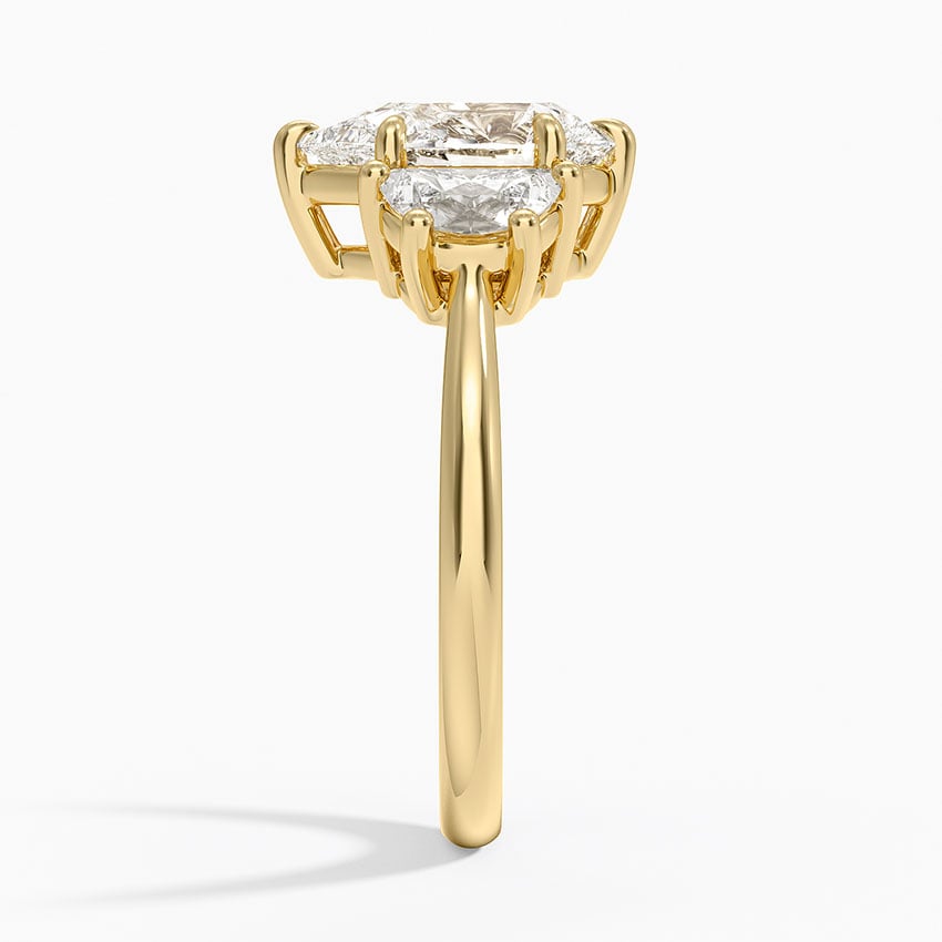 Half Moon Three Stone Diamond Ring (1/2 ct. tw.) - Pear Center Stone
