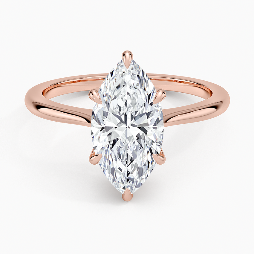 Elle Solitaire Ring - Marquise Center Stone