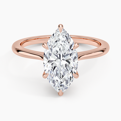 Elle Solitaire Ring - Marquise Center Stone