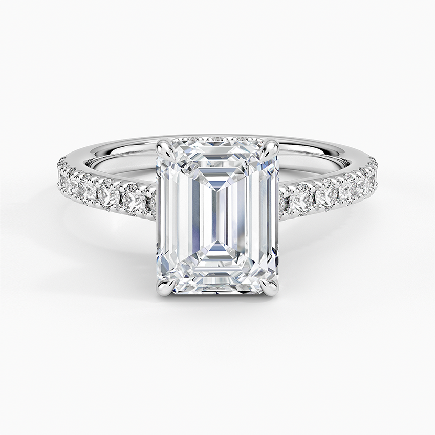 Grand Lissome Diamond Ring - Emerald Cut Center Stone