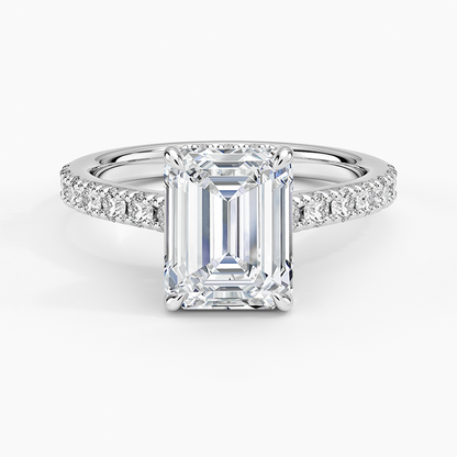 Grand Lissome Diamond Ring - Emerald Cut Center Stone