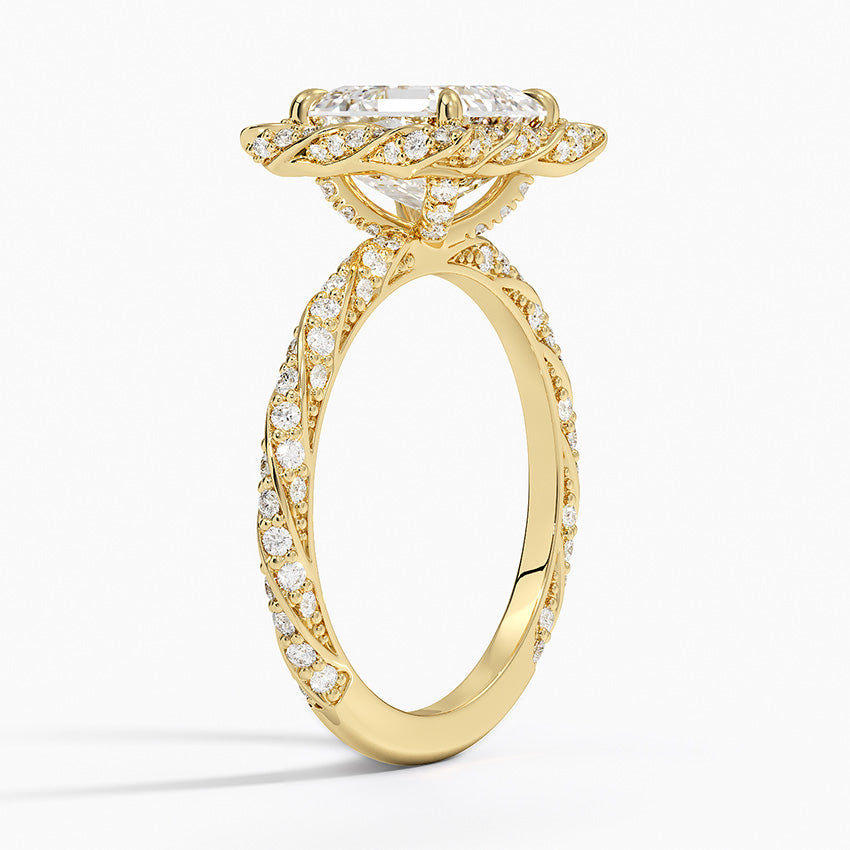 Nova Halo Diamond Ring (1/2 ct. tw.) - Asscher Cut Center Stone