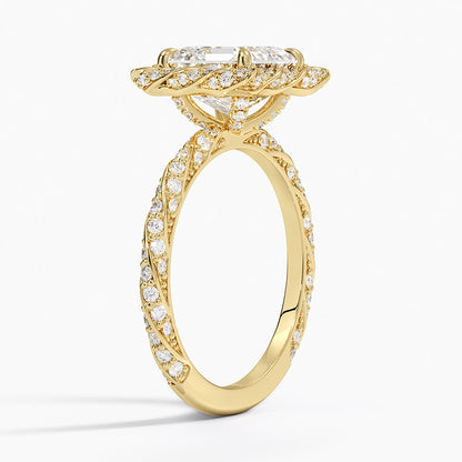 Nova Halo Diamond Ring (1/2 ct. tw.) - Asscher Cut Center Stone