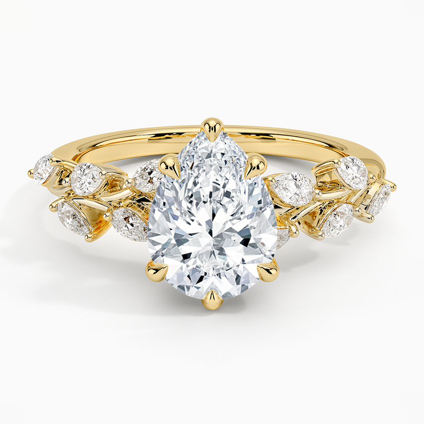 Amaranta Diamond Ring (1/2 ct. tw.) - Pear Cut Center Stone