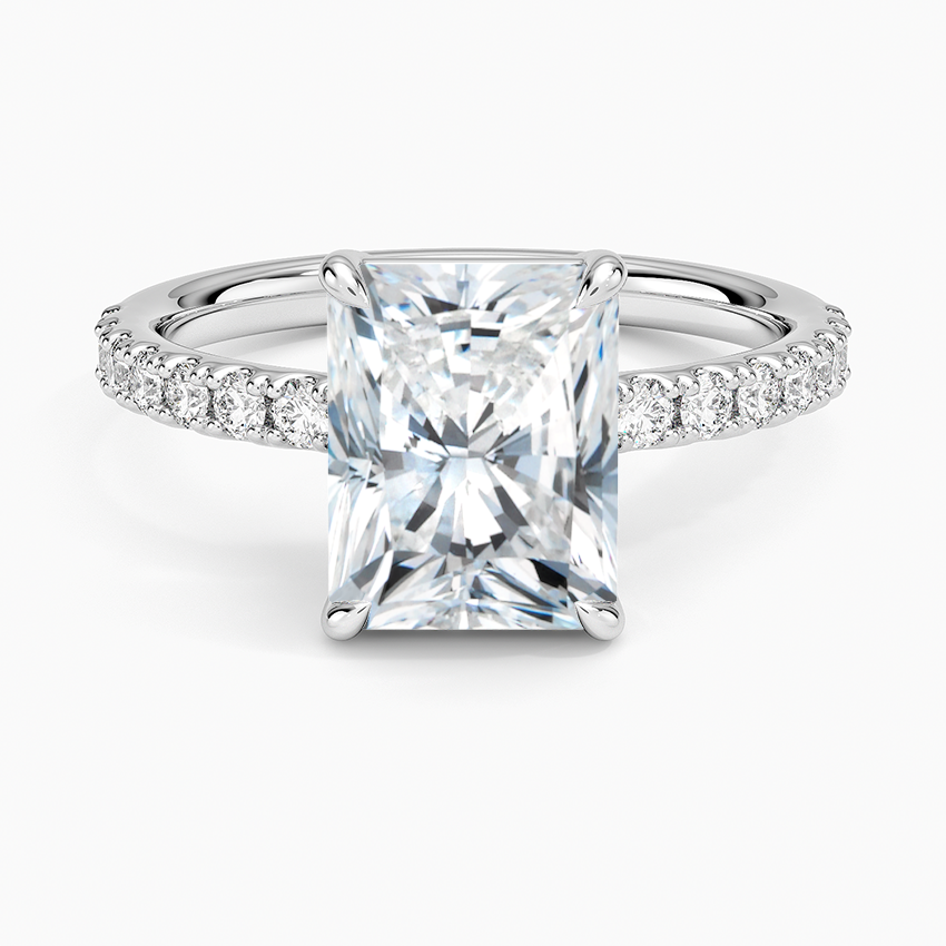 Dara Low-Profile Diamond Ring - Radiant Cut Center Stone