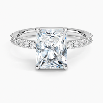 Dara Low-Profile Diamond Ring - Radiant Cut Center Stone