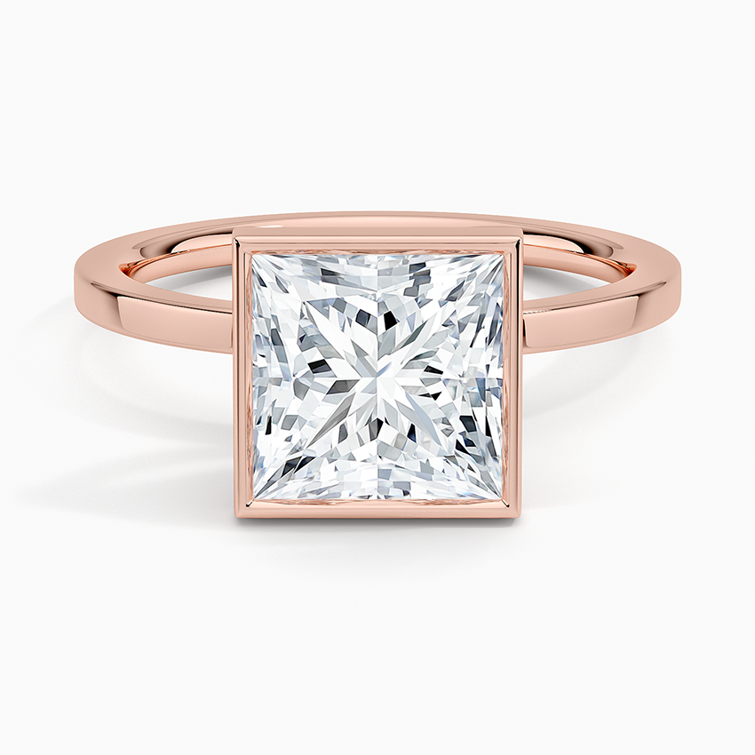 Noemi Bezel Ring - Princess Cut Center Stone