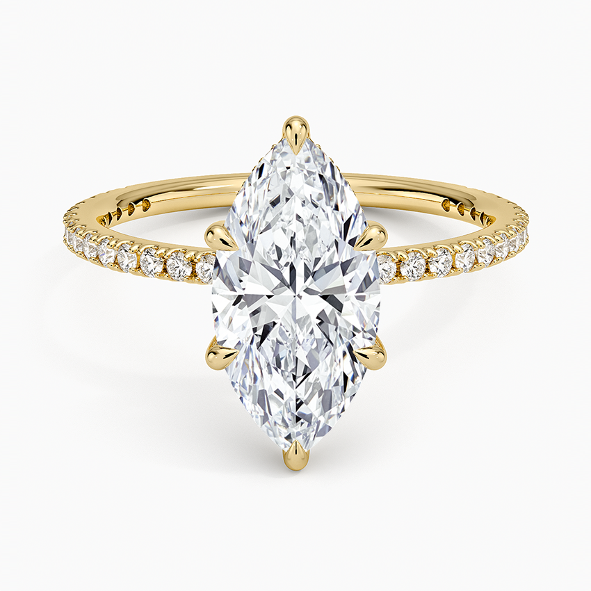 Perfect Fit Three-Quarter Diamond Ring (1/4 ct. tw.) - Marquise Center Stone