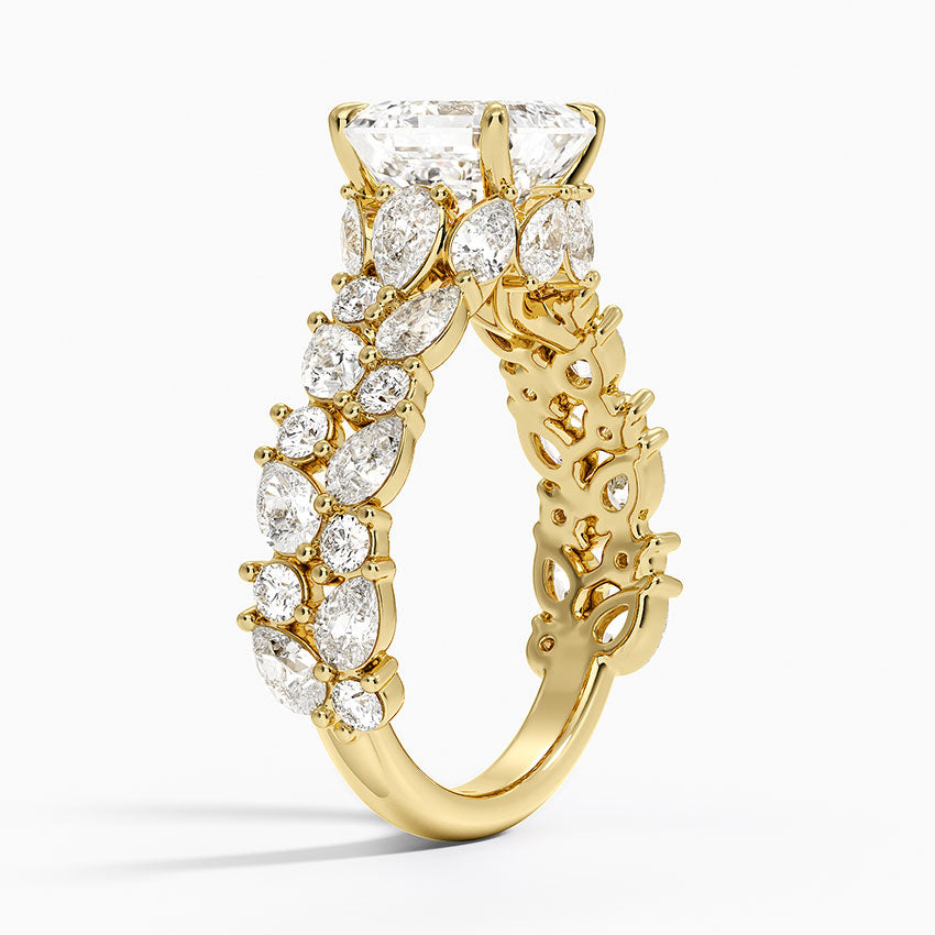 Olivetta Double Row Diamond Ring (2 1/2 ct. tw.) - Asscher Cut Center Stone