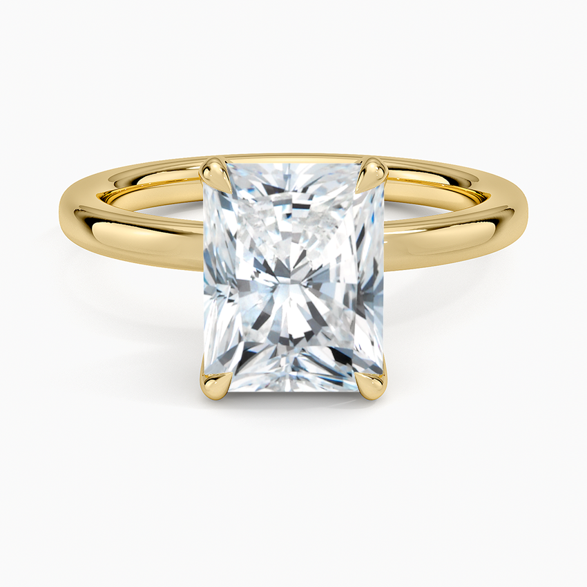 2mm Petite Elodie Perfect Fit Solitaire Ring - Radiant Cut Center Stone