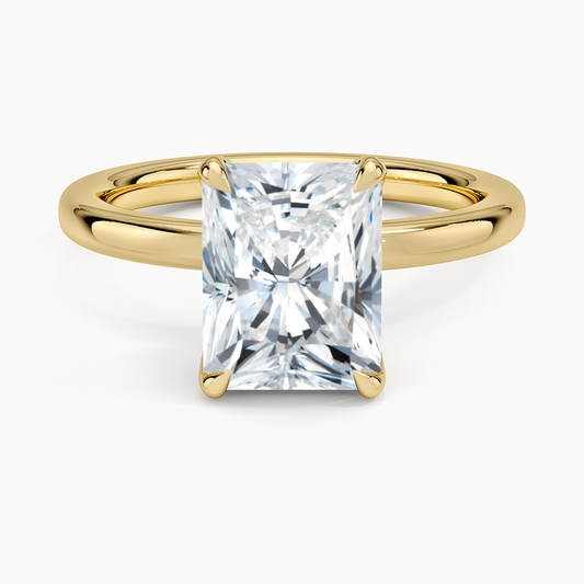 2mm Petite Elodie Perfect Fit Solitaire Ring - Radiant Cut Center Stone