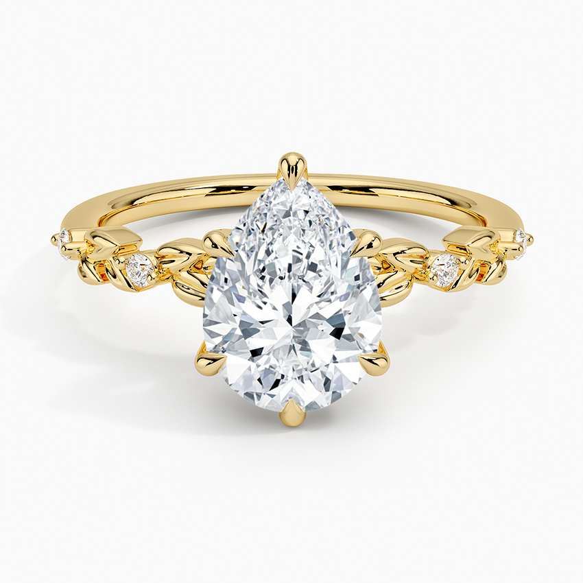 Briar Diamond Ring - Pear Cut Center Stone