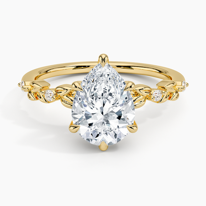 Briar Diamond Ring - Pear Cut Center Stone