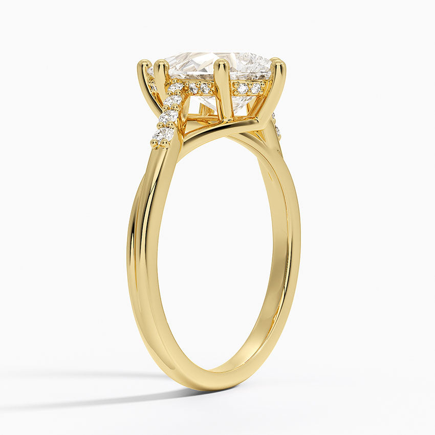 Chamise Hidden Halo Diamond Ring - Pear Center Stone