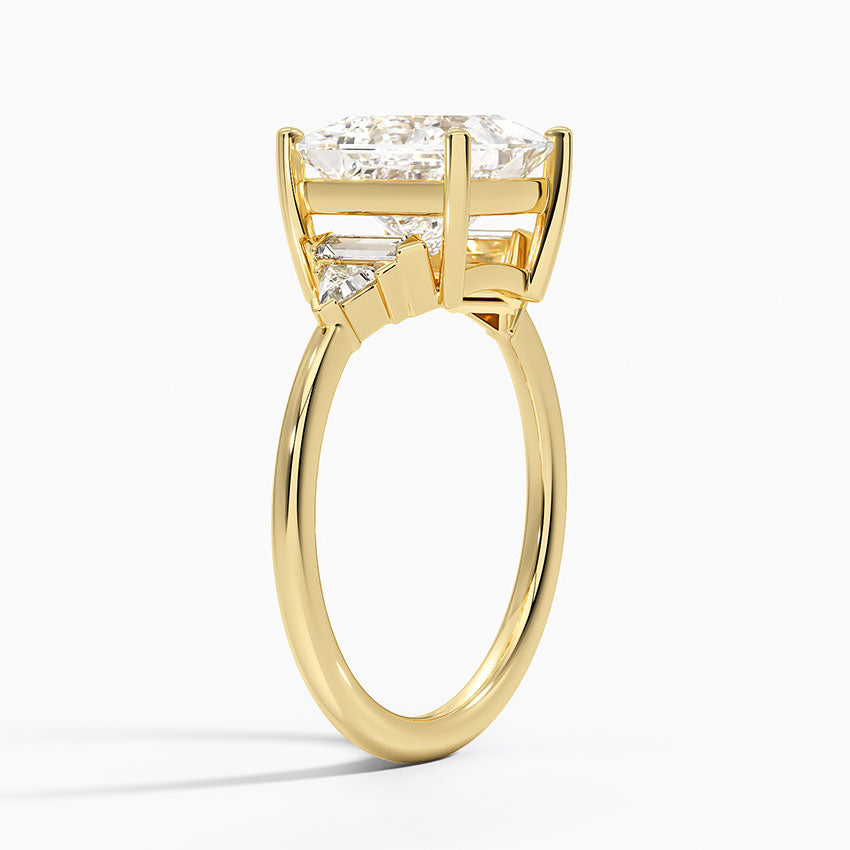 Edie Art Deco Diamond Ring (1/4 ct. tw.) - Princess Cut Center Stone