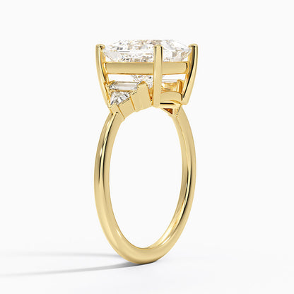 Edie Art Deco Diamond Ring (1/4 ct. tw.) - Princess Cut Center Stone