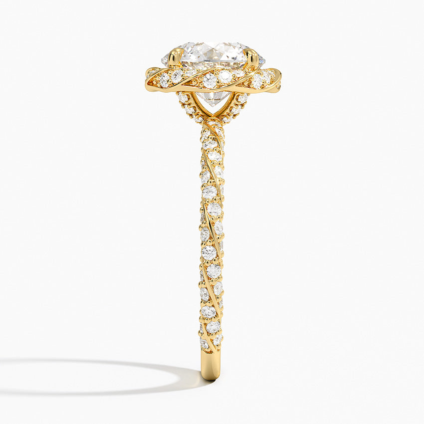 Nova Halo Diamond Ring (1/2 ct. tw.) - Round Cut Center Stone