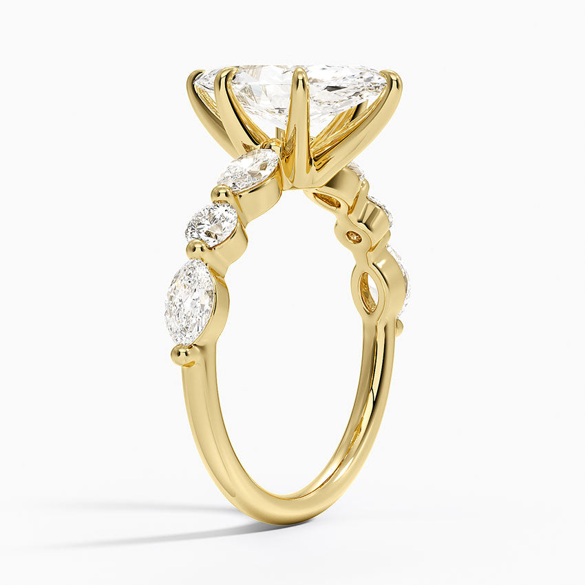 Grand Versailles Diamond Ring - Marquise Cut Center Stone